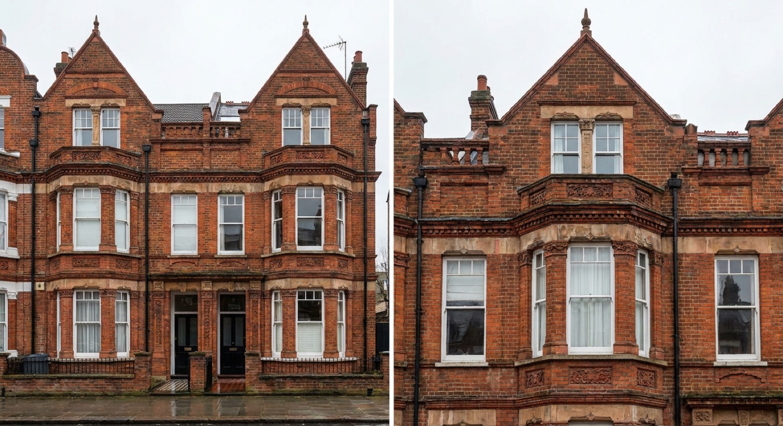 Red-brick Lion House on the Peterborough Estate, Parsons Green